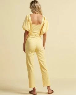 BILLABONG Salty Blonde Moonlight High-Rise Pant PINA COLADA 8 BILLABONG Salty Blonde Moonlight High-Rise Pant PINA COLADA -Women Clothing Shop j3273bmo billabongw pca bck1