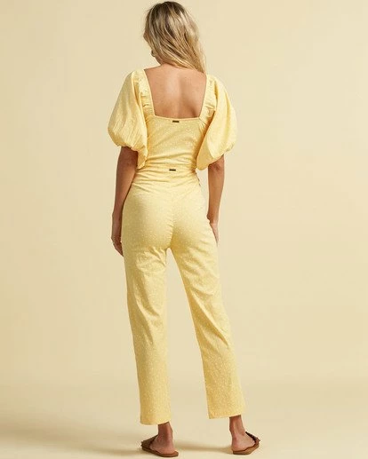 BILLABONG Salty Blonde Moonlight High-Rise Pant PINA COLADA 4 BILLABONG Salty Blonde Moonlight High-Rise Pant PINA COLADA - Image 4