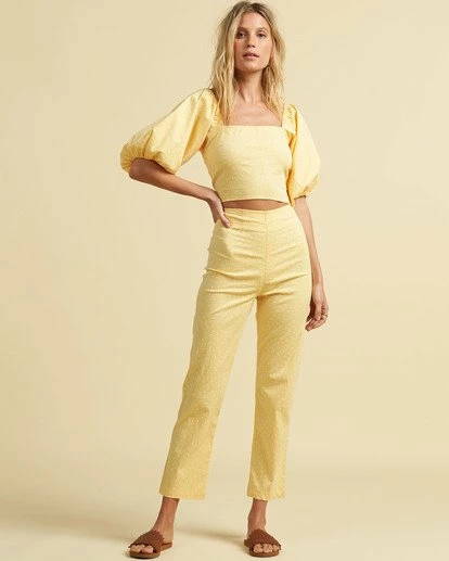BILLABONG Salty Blonde Moonlight High-Rise Pant PINA COLADA 2 BILLABONG Salty Blonde Moonlight High-Rise Pant PINA COLADA - Image 2