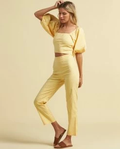 BILLABONG Salty Blonde Moonlight High-Rise Pant PINA COLADA 7 BILLABONG Salty Blonde Moonlight High-Rise Pant PINA COLADA -Women Clothing Shop j3273bmo billabongw pca sd1