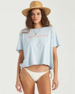 BILLABONG Wild Flower Child T-Shirt VISTA BLUE