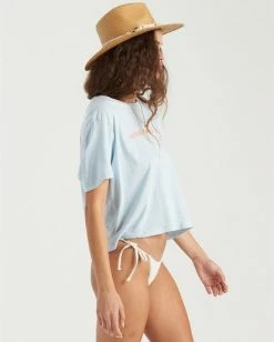 BILLABONG Wild Flower Child T-Shirt VISTA BLUE -Women Clothing Shop j4023bwi billabongw vis frt2