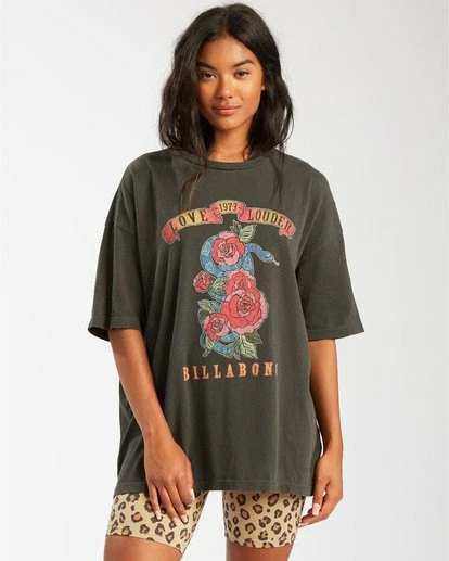 BILLABONG Love Louder T-Shirt OFF BLACK 1 BILLABONG Love Louder T-Shirt OFF BLACK