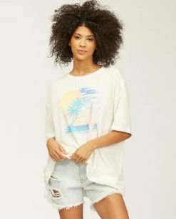 BILLABONG Stay Here Boyfriend T-Shirt SALT CRYSTAL