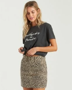 BILLABONG Another Day T-Shirt OFF BLACK -Women Clothing Shop j4673ban billabongw ofb frt2