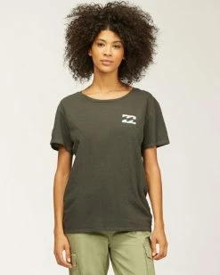 BILLABONG Sideline Seas T-Shirt OFF BLACK -Women Clothing Shop j4673dnd billabongwg ofb sd2