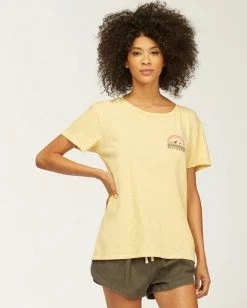 BILLABONG Love of Roots T-Shirt PALE YELLOW -Women Clothing Shop j4673lnd billabongwg pal sd2