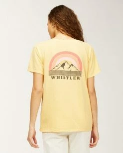 BILLABONG Whistler Love Of Root T-Shirt PALE YELLOW -Women Clothing Shop j4673lwh billabongw pal bck1