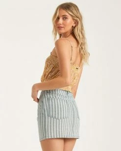 BILLABONG Straight Seas Top VINTAGE YELLOW -Women Clothing Shop j5212bst billabongw vyl bck1