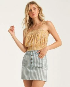 BILLABONG Straight Seas Top VINTAGE YELLOW