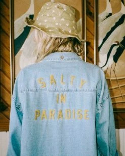 BILLABONG Salty Blonde Feeling Salty Denim Buttondown Shirt ALOHA WASH