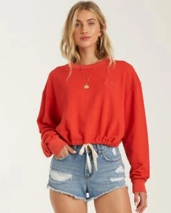 BILLABONG Faded In The Sun Sweatshirt RAD RED