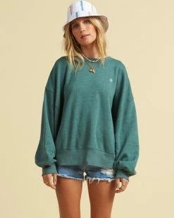 BILLABONG Salty Blonde Vacation Mode Sweatshirt JUNGLE 8 BILLABONG Salty Blonde Vacation Mode Sweatshirt JUNGLE -Women Clothing Shop j6143bva billabongw jun frt1