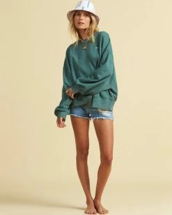 BILLABONG Salty Blonde Vacation Mode Sweatshirt JUNGLE 11 BILLABONG Salty Blonde Vacation Mode Sweatshirt JUNGLE -Women Clothing Shop j6143bva billabongw jun frt2