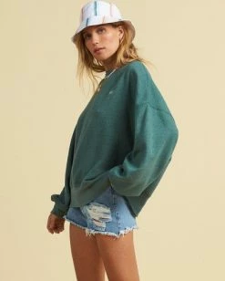 BILLABONG Salty Blonde Vacation Mode Sweatshirt JUNGLE 9 BILLABONG Salty Blonde Vacation Mode Sweatshirt JUNGLE -Women Clothing Shop j6143bva billabongw jun sd1
