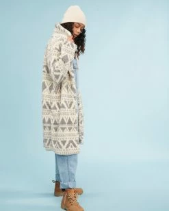 BILLABONG Montreal Longline Open Teddy Bear Jacket SALT CRYSTAL 1 9 BILLABONG Montreal Longline Open Teddy Bear Jacket SALT CRYSTAL 1 -Women Clothing Shop j619wbmo billabongm sc1 frt2