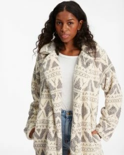 BILLABONG Montreal Longline Open Teddy Bear Jacket SALT CRYSTAL 1 13 BILLABONG Montreal Longline Open Teddy Bear Jacket SALT CRYSTAL 1 -Women Clothing Shop j619wbmo billabongw sc1 dtl1