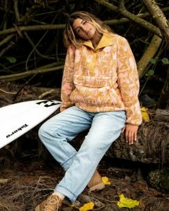 BILLABONG A/Div Switchback Mock Fleece Pullover CANTEEN -Women Clothing Shop j6211bsw billabongl mfb0 frt2