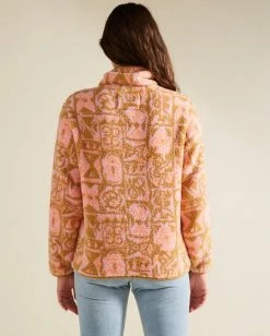 BILLABONG A/Div Switchback Mock Fleece Pullover CANTEEN -Women Clothing Shop j6211bsw billabongw mfb0 bck1