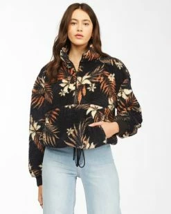 BILLABONG Time Off Half-Zip Fleece Pullover SALT CRYSTAL 1 -Women Clothing Shop j6413bti billabongw bml frt1