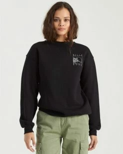 BILLABONG Local Surf Spot Sweatshirt BLACK 7 BILLABONG Local Surf Spot Sweatshirt BLACK -Women Clothing Shop j6523blo billabongw blk frt1
