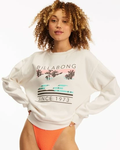 BILLABONG Sunset Palms Crew Neck Sweatshirt COOL WIP 1 BILLABONG Sunset Palms Crew Neck Sweatshirt COOL WIP