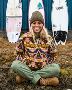 BILLABONG A/Div Boundary Mock Half-Zip Pullover VINTAGE GOLD -Women Clothing Shop j6703bbo billabongl apb frt1