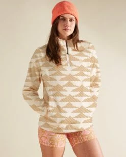 BILLABONG A/Div Boundary Mock Half-Zip Pullover VINTAGE GOLD