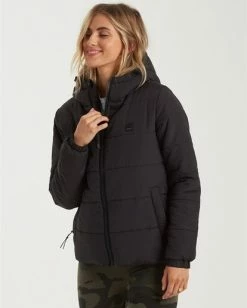 BILLABONG A/Div Transport Puffer Jacket INCA GOLD -Women Clothing Shop j7733btr billabongw blk sd1