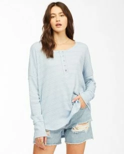 BILLABONG Any Day Thermal Long Sleeve T-Shirt BRIGHT INDIGO -Women Clothing Shop j903vban billabongw bsm frt1
