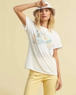 BILLABONG Salty Blonde Not A Tourist T-Shirt PINA COLADA -Women Clothing Shop j9173bno billabongw cwp frt1