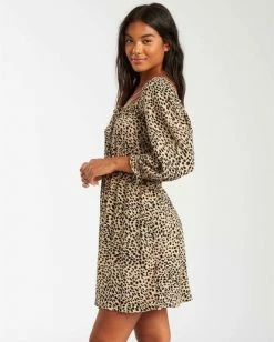BILLABONG Riviera Mini Dress ANIMAL -Women Clothing Shop jd103bri billabongw ani frt2