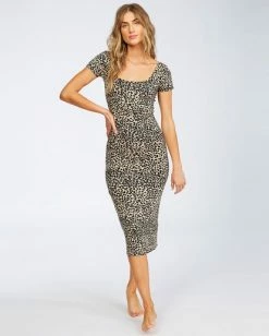 BILLABONG Mid Day Bodycon Dress ANIMAL