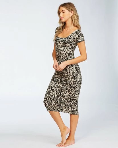BILLABONG Mid Day Bodycon Dress ANIMAL 2 BILLABONG Mid Day Bodycon Dress ANIMAL - Image 2