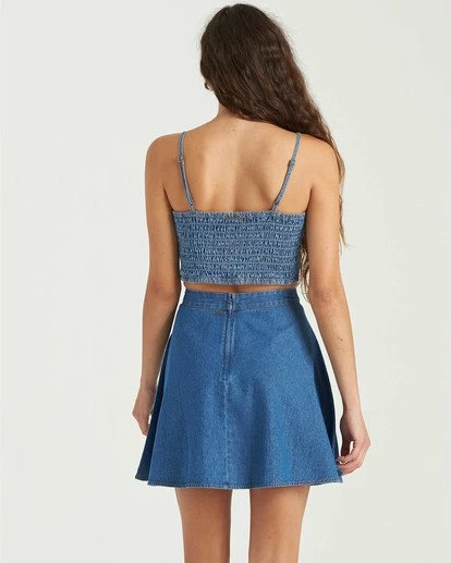 BILLABONG Tropics Skirt BLUE INDIGO 3 BILLABONG Tropics Skirt BLUE INDIGO - Image 3