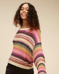 BILLABONG Easy Going Crop Sweater SUNSET ORANGE