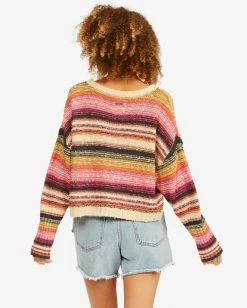 BILLABONG Easy Going Crop Sweater SUNSET ORANGE -Women Clothing Shop jv05tbea billabongw mjt0 bck1