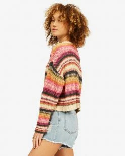 BILLABONG Easy Going Crop Sweater SUNSET ORANGE -Women Clothing Shop jv05tbea billabongw mjt0 sd1