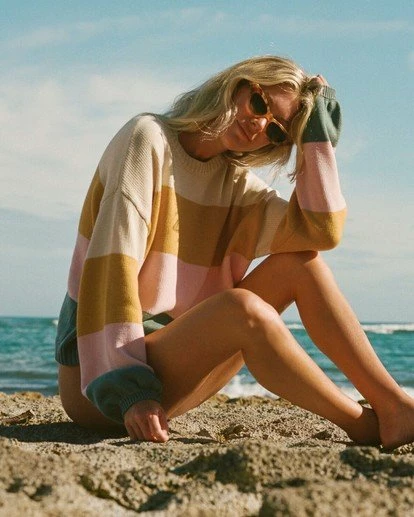 BILLABONG Salty Blonde Day Drifter Sweater BRIGHT GOLD 1 BILLABONG Salty Blonde Day Drifter Sweater BRIGHT GOLD