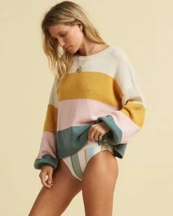 BILLABONG Salty Blonde Day Drifter Sweater BRIGHT GOLD 7 BILLABONG Salty Blonde Day Drifter Sweater BRIGHT GOLD -Women Clothing Shop jv063bda billabongw big sd1