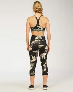 BILLABONG Night Sesh Capri Legging BLACK PEBBLE -Women Clothing Shop jy423bni billabongw bpb bck1