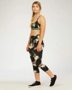 BILLABONG Night Sesh Capri Legging BLACK PEBBLE -Women Clothing Shop jy423bni billabongw bpb sd1