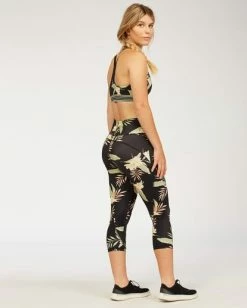 BILLABONG Night Sesh Capri Legging BLACK PEBBLE -Women Clothing Shop jy423bni billabongw bpb sd2