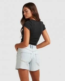 BILLABONG Baby Vee T-Shirt WHITE -Women Clothing Shop ubjkt00116 billabongw blk bck1