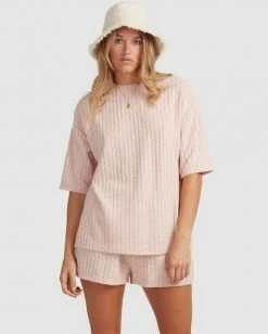BILLABONG Sunset Boyfriend T-Shirt PEACHY HAZE