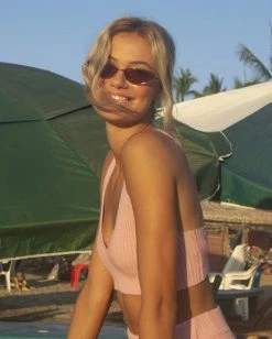 BILLABONG Sandstorm Knit Bodycon Top PALE PINK