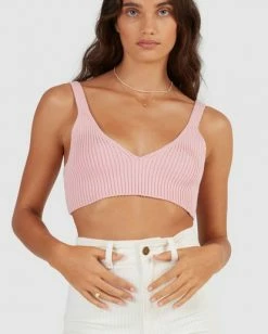 BILLABONG Sandstorm Knit Bodycon Top PALE PINK -Women Clothing Shop ubjkt00124 billabongw ppi dtl1