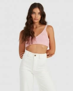 BILLABONG Sandstorm Knit Bodycon Top PALE PINK -Women Clothing Shop ubjkt00124 billabongw ppi frt2