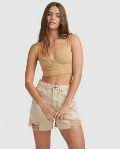 BILLABONG Steph Claire Smith Feel Free Knit Tank Top NUTMEG -Women Clothing Shop ubjkt00148 billabongw nut frt1