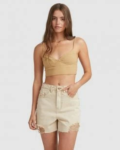 BILLABONG Steph Claire Smith Feel Free Knit Tank Top NUTMEG -Women Clothing Shop ubjkt00148 billabongw nut frt2